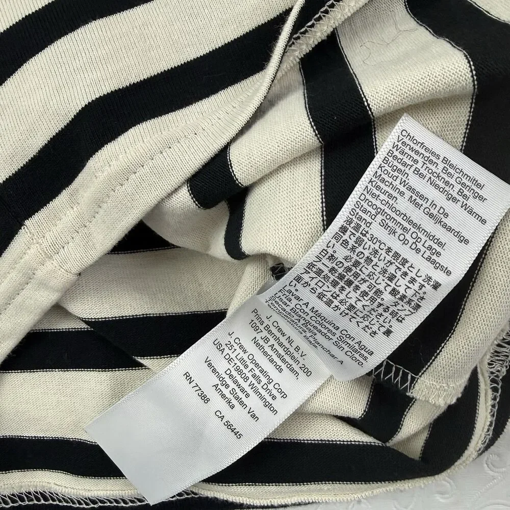 J CREW NEW Boatneck Stripe Muscle T-Shirt Women XXS BY402 Nautical Preppy Knit
